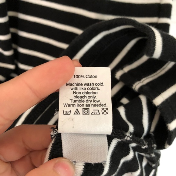 Madewell Black Stripe Key Hole Back Mini Dress 596 - Picture 6 of 8